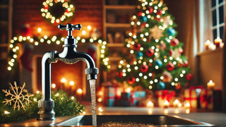 Кран. Вода. Новый год / Фото: чат GPT/ amic.ru