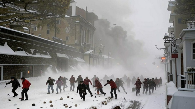 Город в Сибири / Изображение сгенерировано с помощью нейросети Kandinsky by Sber AI / amic.ru