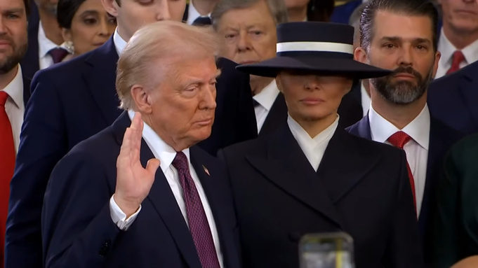 Инаугурация Дональда Трампа / Фото: кадр из сюжета телеканала NBC