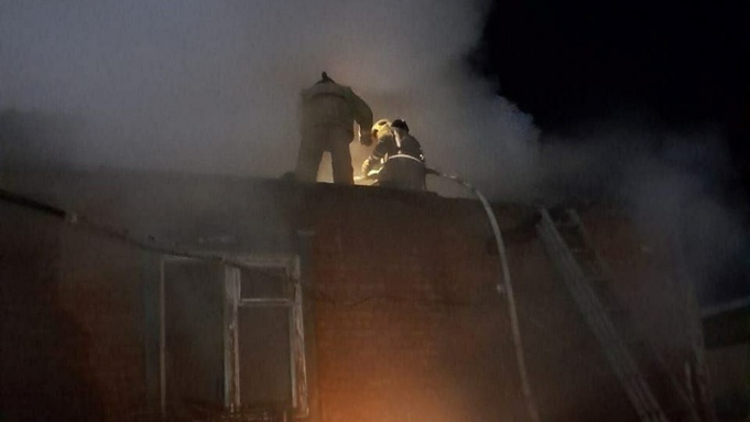 Пожар в Бийске / Фото: МЧС Алтайского края