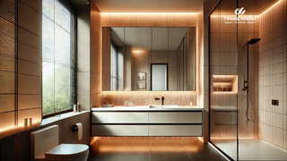 Проект ванной комнаты / Фото сгенерировано нейросетью&nbsp;Dall-E