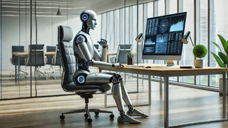 Искусственный интеллект в офисе / Изображение сгенерировано нейросетью Dall-E / amic.ru