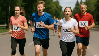 Марафон / Изображение сгенерировано нейросетью Dall-E / amic.ru