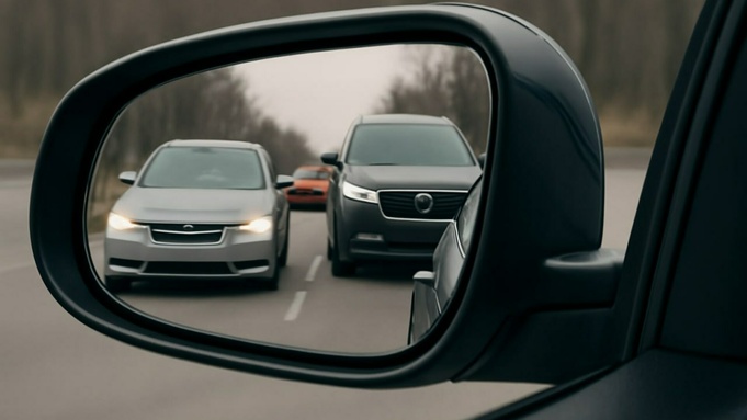 Зеркало бокового вида. Изображение сгенерировано нейросетью DALL-E