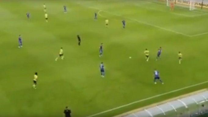 Матч между "Александрией" и "Партизаном" / Фото: кадр из трансляции