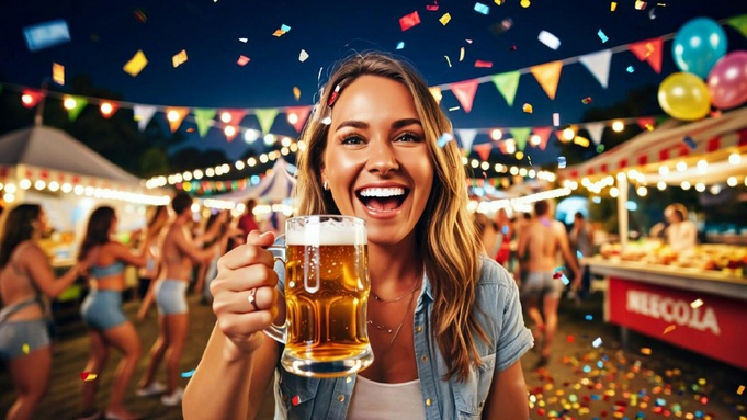 Девушка с алкоголем / Фото: сгенерировано нейросетью "Кандинский"