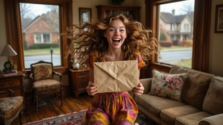 Девушка с письмом / Изображение сгенерировано YandexGPT 5 Pro / amic.ru