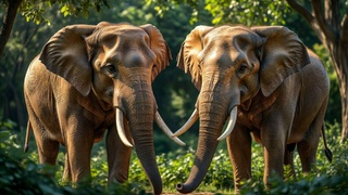 Два слона / Изображение сгенерировано YandexGPT 5 Pro / amic.ru