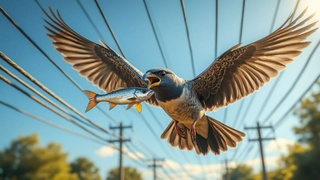 Птица с рыбой / Изображение сгенерировано YandexGPT 5 Pro / amic.ru