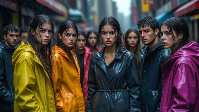 Дождь в городе / Изображение сгенерировано YandexGPT 5 Pro / amic.ru