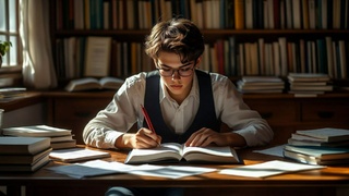 Школьник делает домашние задания / Изображение сгенерировано YandexGPT 5 Pro / amic.ru