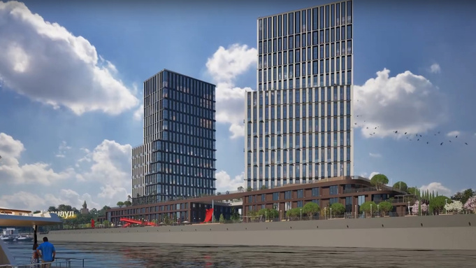 Вид на будущую набережную Оби / Скриншот из видео