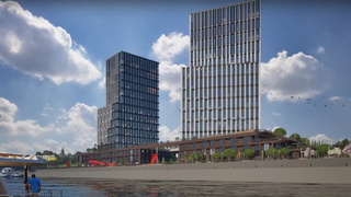 Вид на будущую набережную Оби / Скриншот из видео