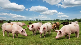 Свиньи на ферме / Изображение сгенерировано ИИ Kandinsky