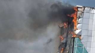 Пожар в ТЦ "Лапландия" / Фото: "Инцидент Кузбасс"