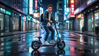 Подросток на мопеде / Изображение сгенерировано ИИ Kandinsky