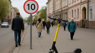 Самокат в городе / Изображение: предоставлено партией "Новые люди"