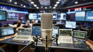 Микрофон / Изображение сгенерировано ИИ Kandinsky