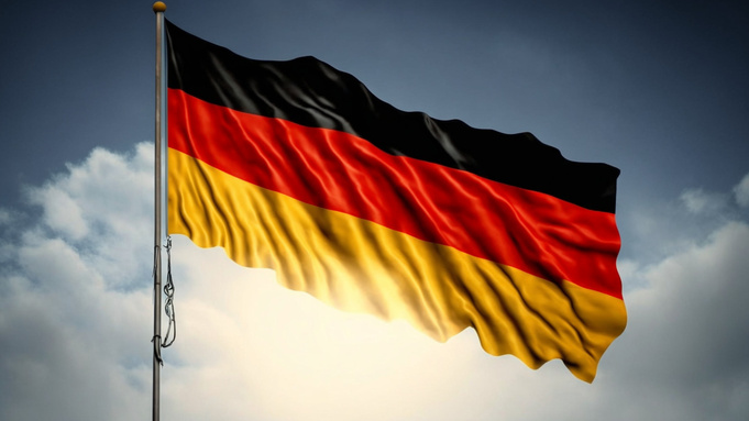 Немецкий флаг / Изображение сгенерировано ИИ FusionBrain.AI от Sber AI / amic.ru