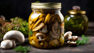 Маринованные грибочки / Изображение сгенерировано ИИ FusionBrain.AI от Sber AI / amic.ru