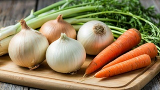 Лук. Морковь / Изображение сгенерировано нейросетью Kandinsky / amic.ru