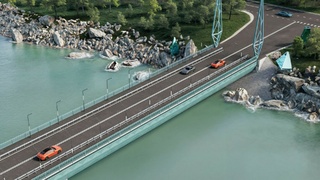 Дизайн-проект нового моста через Катунь в Алтайском крае / Изображение: архитектурное бюро Василия Рыбакова