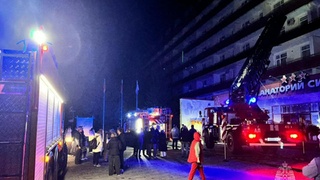 Пожар в санатории / Фото: МЧС Алтайского края