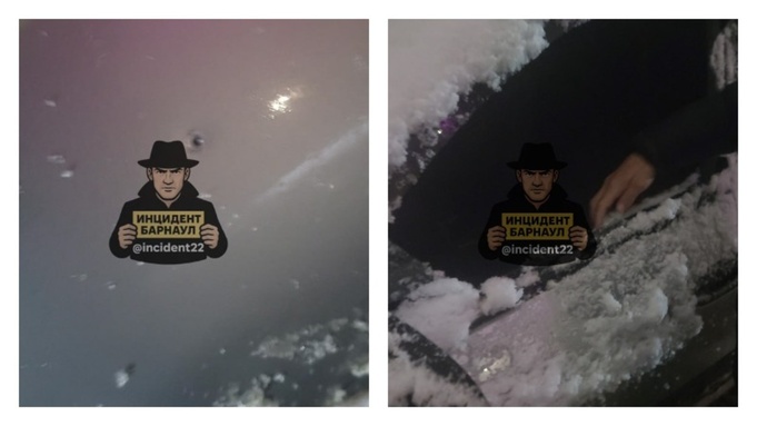 Обстрелянные автомобили / Фото: "Инцидент Барнаул"