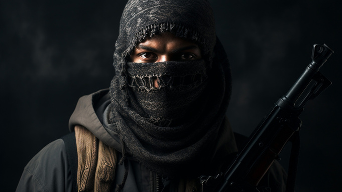 Террорист / Изображение сгенерировано Midjourney / amic.ru