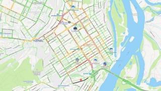 Пробки в Барнауле / Скриншот "Яндекс.Пробки"