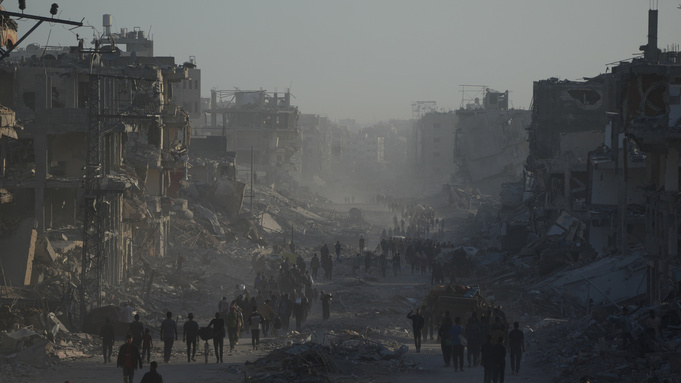 Возвращение палестинских беженцев в Газу после вступления в силу перемирия между Израилем и ХАМАС / Фото: Abdel Kareem Hana / ТАСС