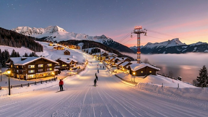 Горнолыжный курорт / Изображение сгенерировано нейросетью Kandinsky by Sber AI / amic.ru