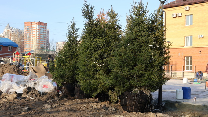 Сквер на пересечении улиц Пушкина и Горького, октябрь 2025 / Фото: amic.ru