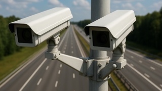 Камеры видеонаблюдения на дороге / Изображение сгенерировано ИИ ChatGPT / amic.ru