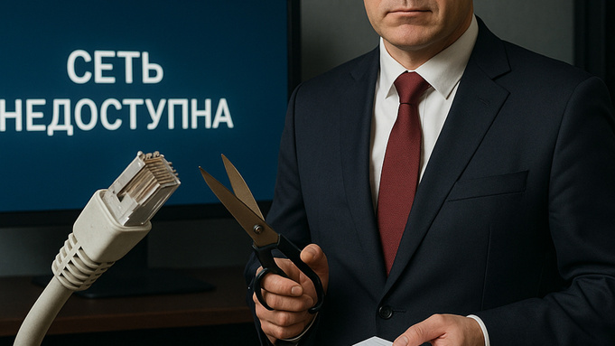 Отключение интернета / Изображение сгенерировано ИИ ChatGPT / amic.ru