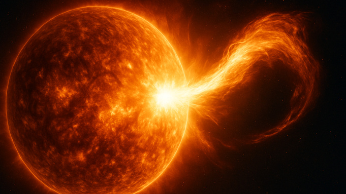Вспышка на Солнце / Изображение сгенерировано нейросетью DALL-E