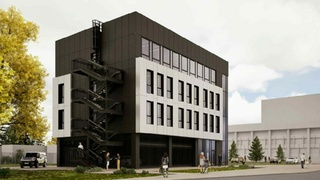 Проект здания ЧОП "Сотня" в Барнауле 