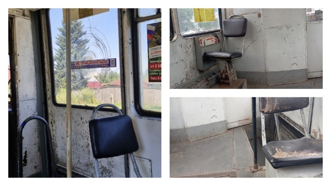 Разбитый вагон трамвая / Фото: "Бийск 22"