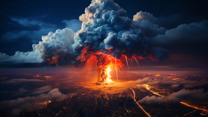 Ядерный взрыв / Сгенерировано Midjourney / amic.ru