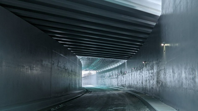 Фото тоннеля развязки в Барнауле / Фото: amic.ru