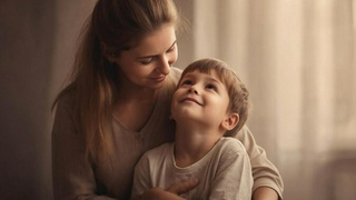 Мама с ребенком / Изображение сгенерировано нейросетью GigaChat / amic.ru