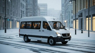 Маршрутка в городе /  Изображение сгенерировано Алиса AI / amic.ru