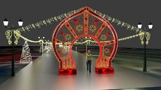 Новогодний городок на Мало-Тобольской / Фото: администрация Центрального района Барнаула