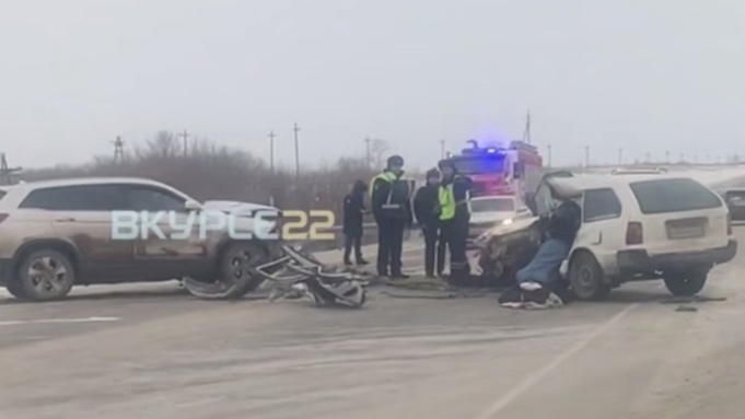 Авария на трассе Барнаул — Алейск / Кадр из видео: 