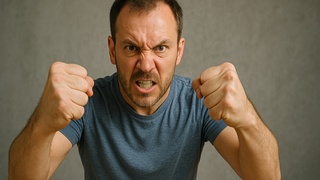 Агрессивный мужчина / Изображение сгенерировано ИИ ChatGPT / amic.ru