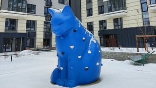 Синий кот в ЖК "Вечера" / Фото: "Селфстроит"