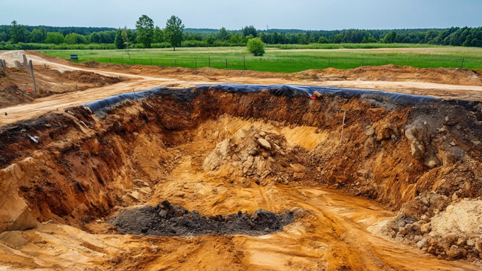 Строительный котлован / Изображение сгенерировано ИИ FusionBrain.AI от Sber AI / amic.ru