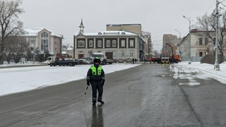 В Барнауле ограничили движение на площади Свободы / Фото: amic.ru / Екатерина Смолихина 