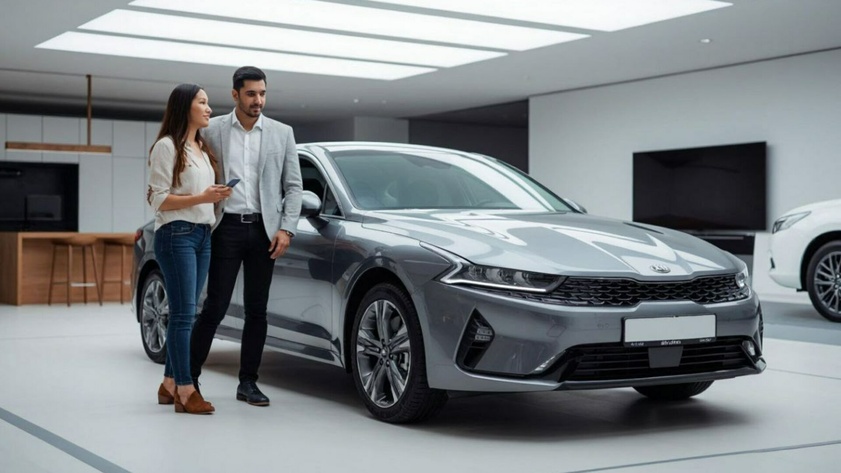 Семья покупает автомобиль / Изображение сгенерировано Алиса AI / amic.ru