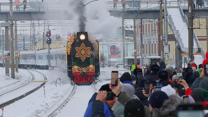 Поезд Деда Мороза в Барнауле / Фото: Екатерина Смолихина / amic.ru